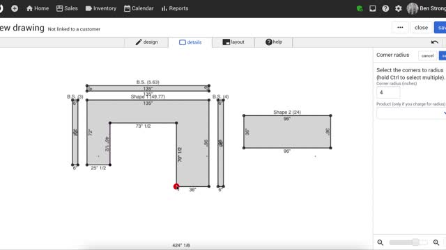 Adding backsplashes, corner radius, bump-outs, and finished edges