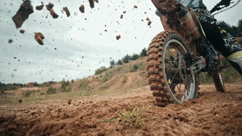 Mistakenly Bike stucked in soil during photoshoot