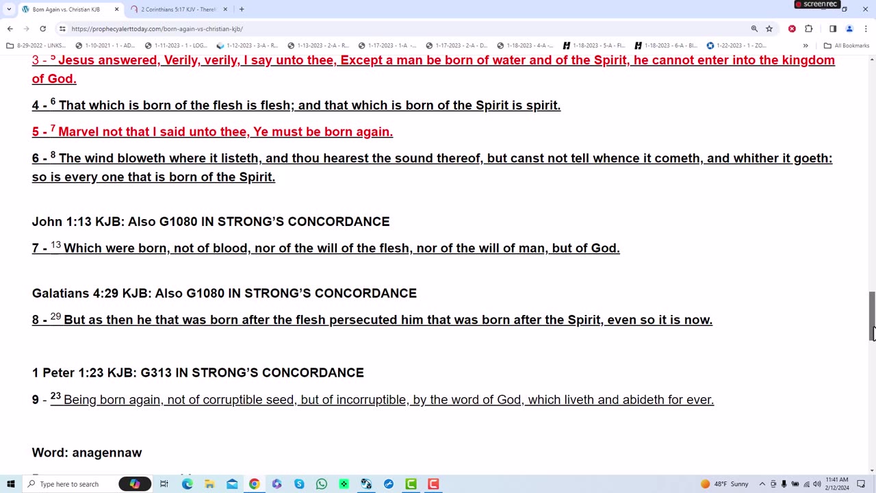 Born Again vs. Christian KJB