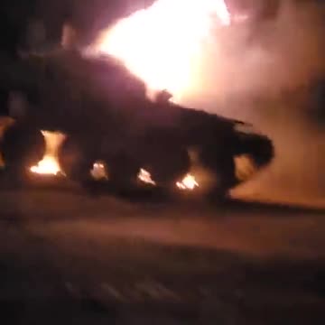 Burning Russian Vehicles - One T-72