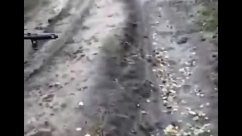 Russian Soldiers Drinking Water Directly from the Mud