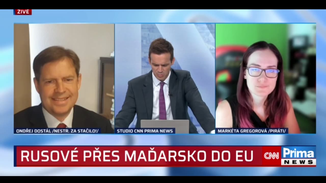 Ty proruská ŠPÍNO řekla Gregorova v přímém přenosu Dostálovi