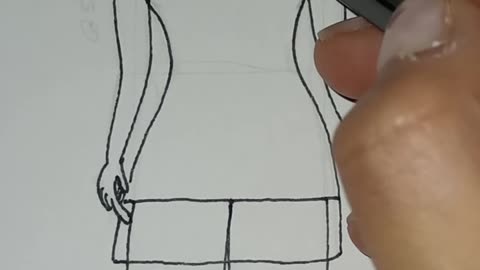 Fashion Illustration Line Drawing