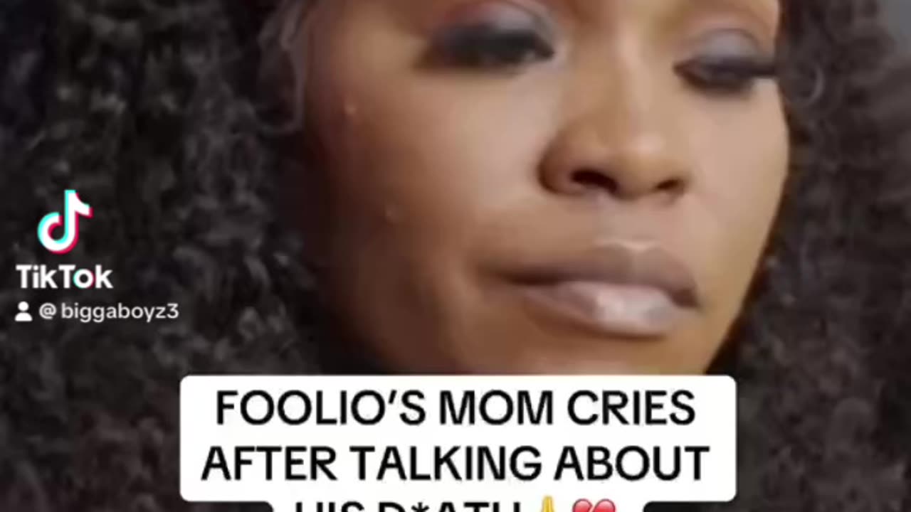 Foolio mom cries after talking about him