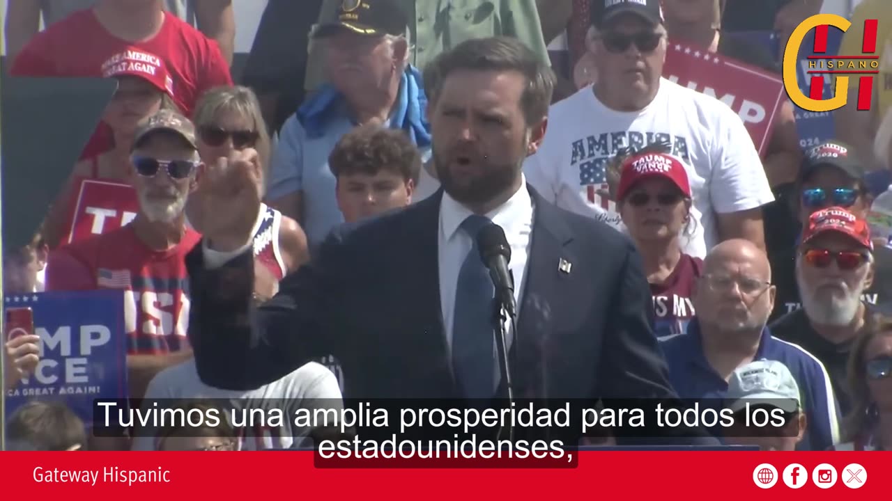 J.D. Vance, Rally en Michigan. - "Trump me convenció con su trabajo"