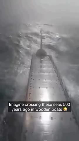A compilation of massive ships fighting against waves hundreds of feet tall.mp4
