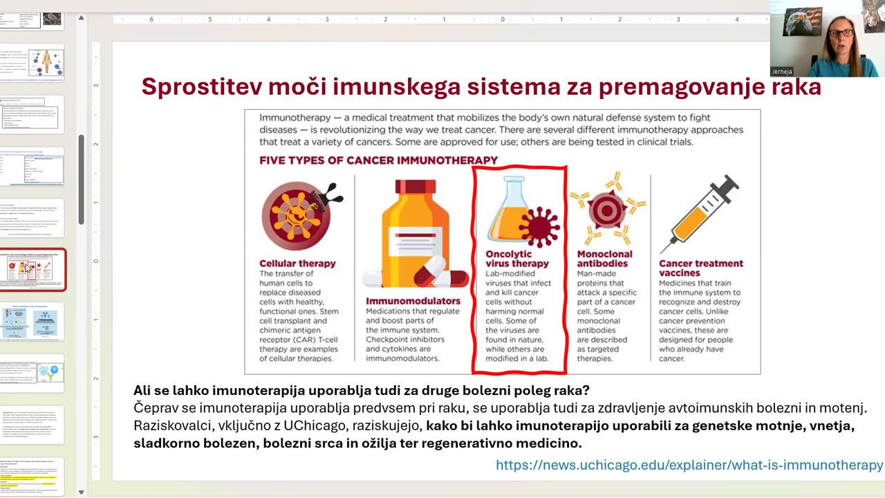 25. srečanje - 12. 10. 2024 O imunski terapiji za zdravljenje raka