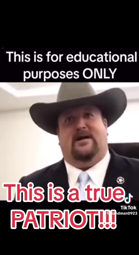 This is a Sheriff I can stand behind! And back him up anytime he needs!