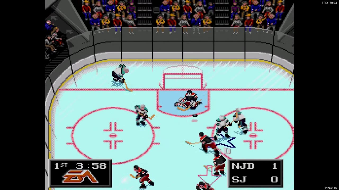 NHL '94 Franchise Mode 1989 Regular Season G44 - Big__Valboski (NJD) at Len the Lengend (SJ)