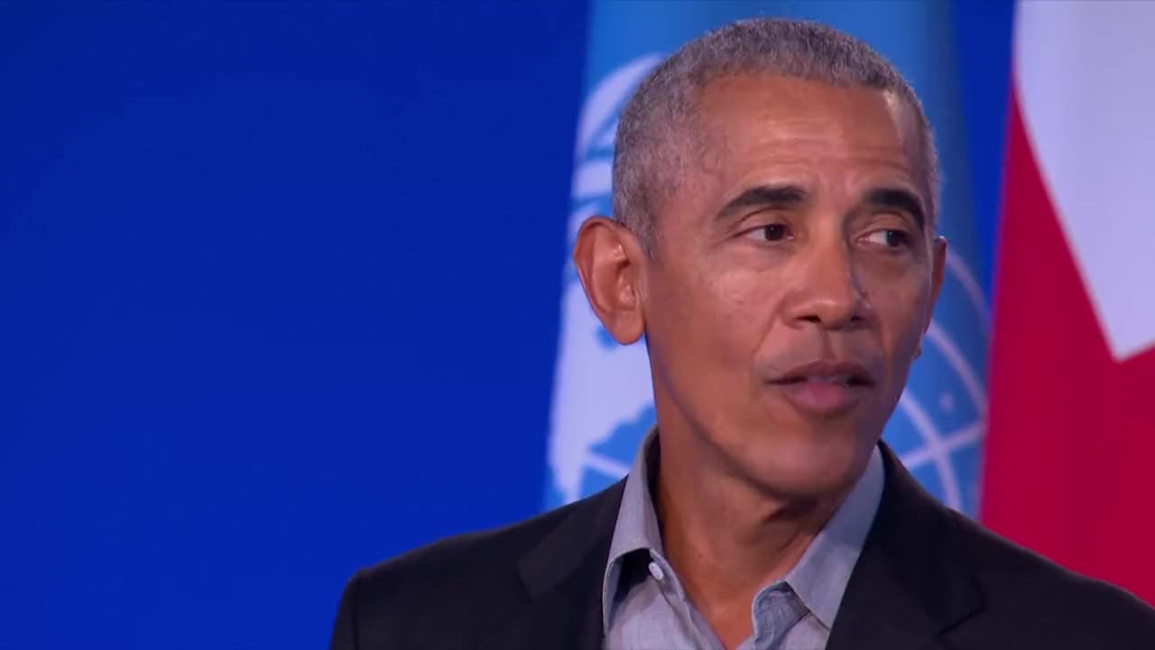 Barack Obama, warns climate change. ”should transcend our day to day politics