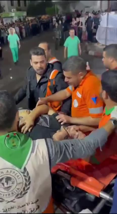 Palestinian first responders injured during Isreali bombing in Gaza