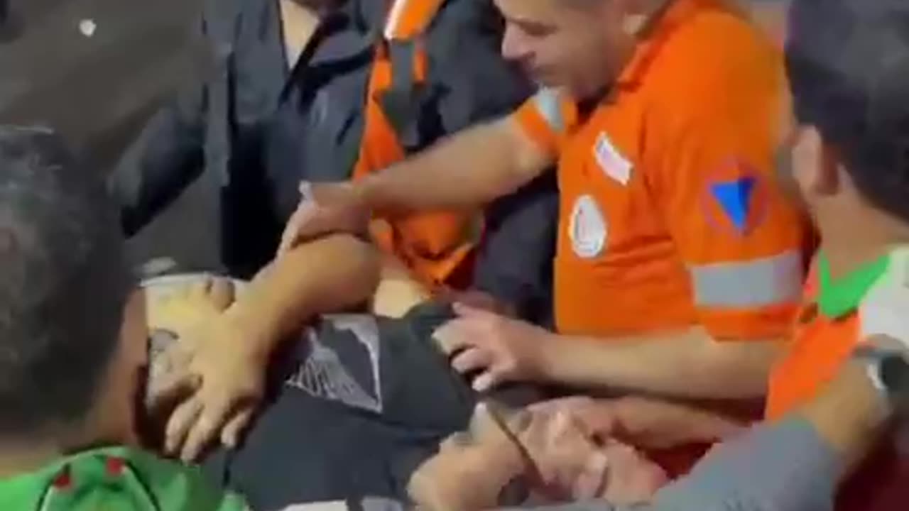 Palestinian first responders injured during Isreali bombing in Gaza
