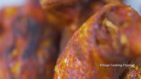 FULL_CHICKEN_ROAST___Whole_Fried_Chicken_Recipe_Cooking_in_village___Free_Range_Chicken_Recipe