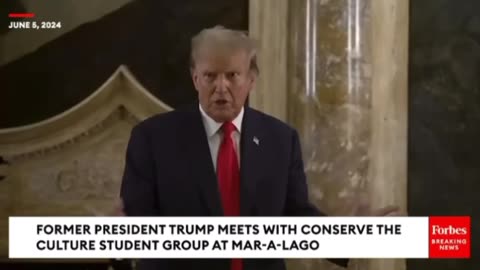 President Trump meets with conservative the culture student group at Mar-a-Lago