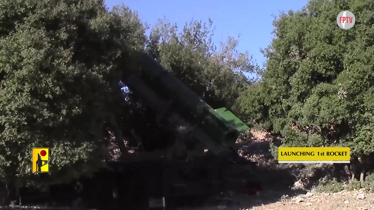 Hizbullah striking Yafa [so-called ʻTel Aviv’] with QADER-2 missiles, Palestine, 14 Oct 2024