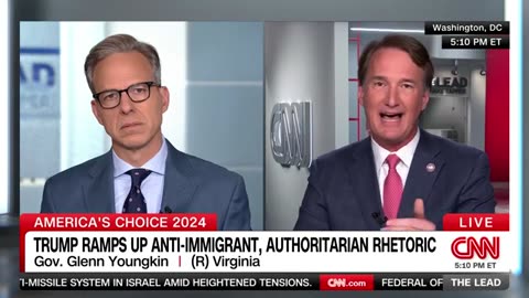 Jake Tapper Confronts Gov. Youngkin on Trump's Authoritarian Threats