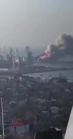 Burning Russian Ships - Berdyansk