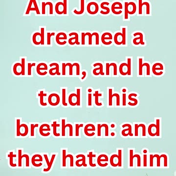 "Joseph's Dream of Greatness" Genesis 37:5.#short #shortsvideo #youtube #yt #youtubeshorts #ytshorts