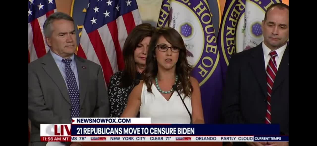 Lauren Boebert Border Crisis Press Conference Introducing Bill to Censure President Biden