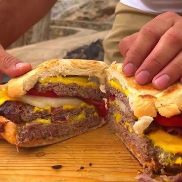 Mountain villager cook tasty Berger