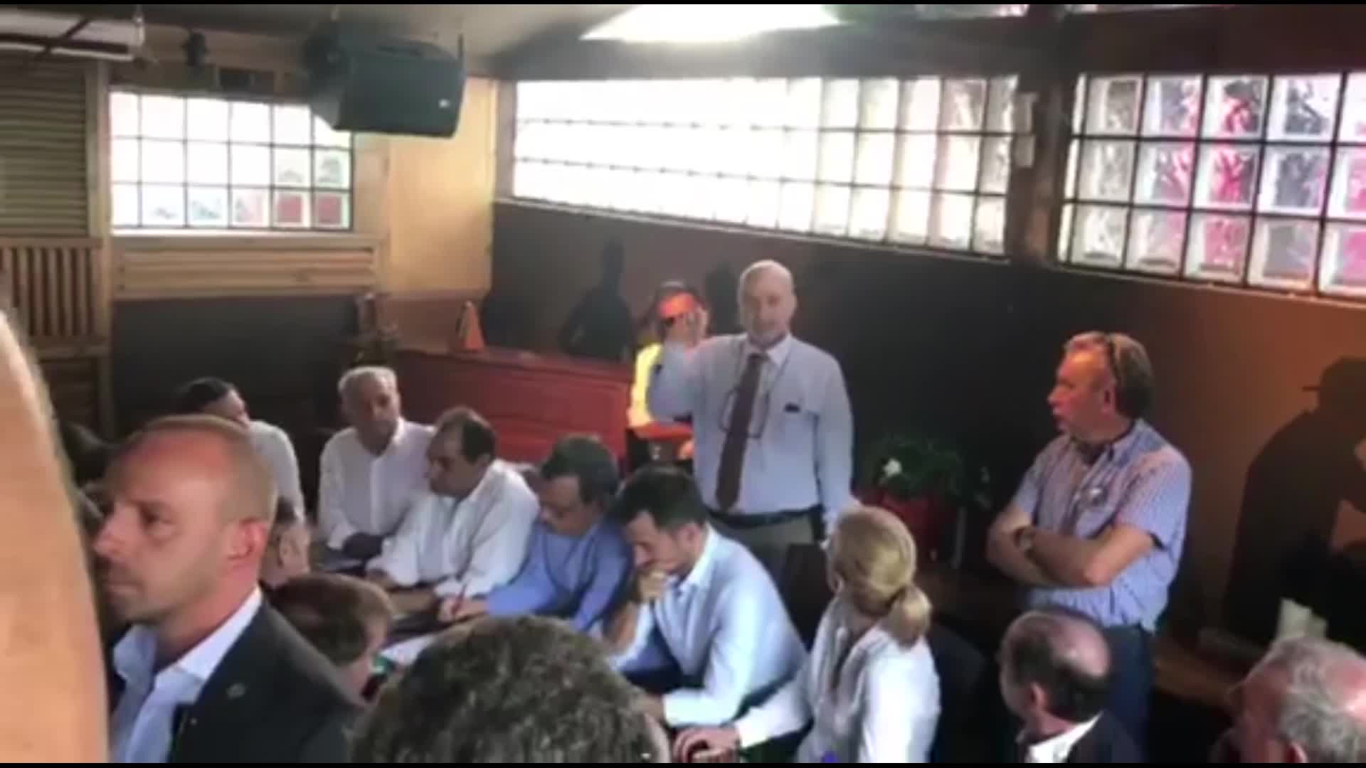 Reaction to Tsipras visit in Mati