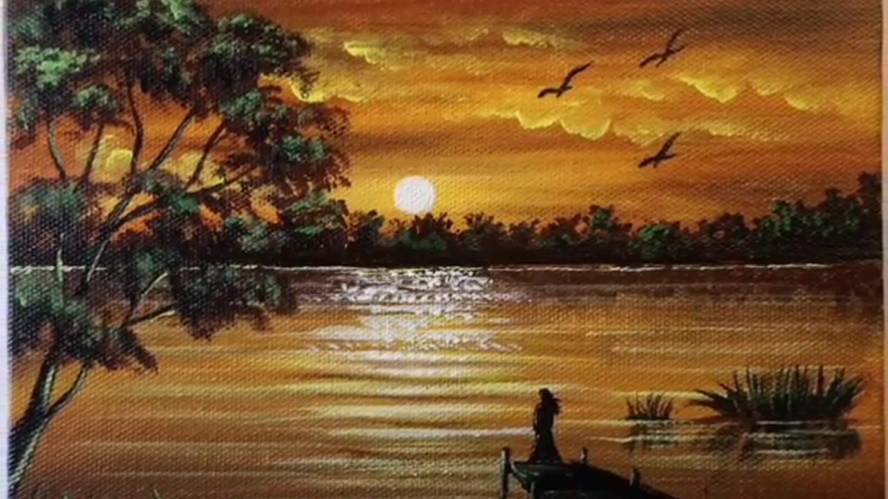 Canvas Sunset painting