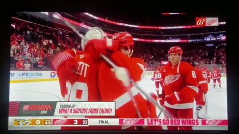 NSH vs DET - Red Wings Win 3-0