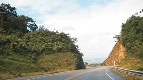 Highway in the middle of a mountain range