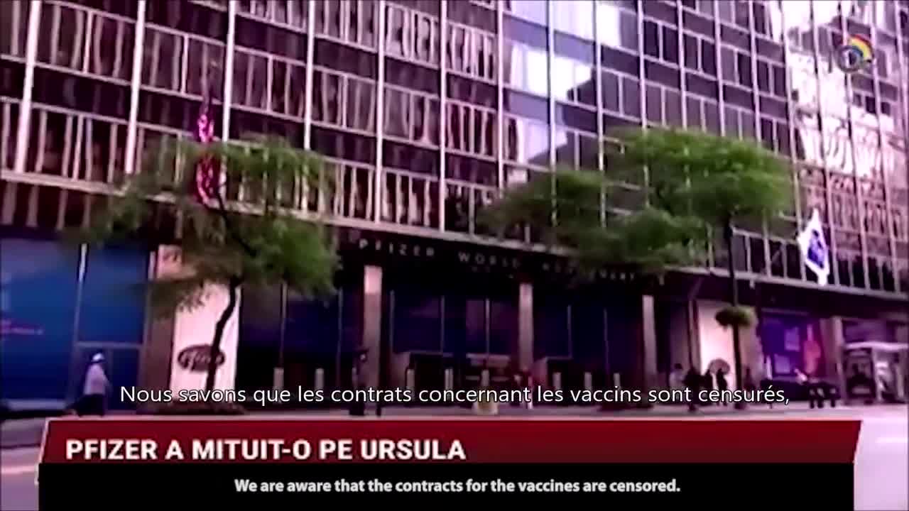 Affaire Pfizer-Van der layen. Dossier explosif censuré en Roumanie et en Europe. Traduite en FR