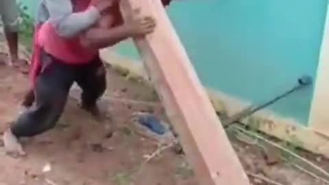 How to lift a pole up