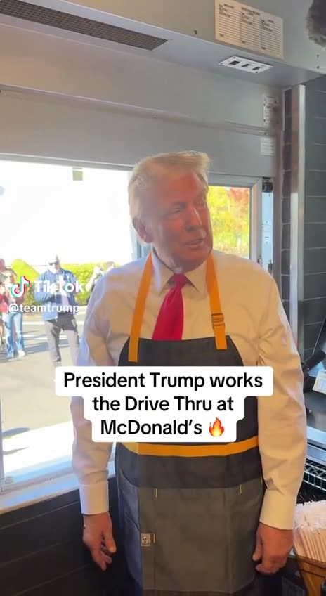 PRESIDENT TRUMP WORKING MCDONALDS VIDEO3 #TRUMP24