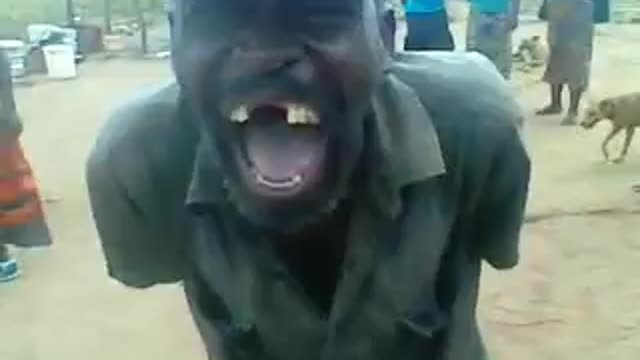 funny video_African Man laughing