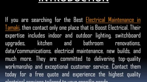 One of the Best Electrical Maintenance in Tamaki
