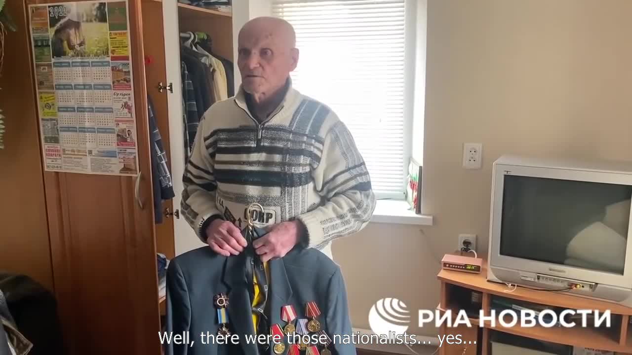 WWII Veteran Mikhail Grigorievich Sukach, ready to celebrate 9th May, Victory Day in Melitopol
