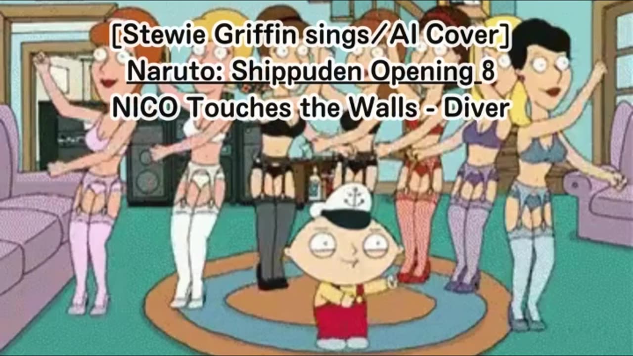 [Stewie Griffin sings/AI Cover] Naruto: Shippuden Opening 8 NICO Touches the Walls - Diver