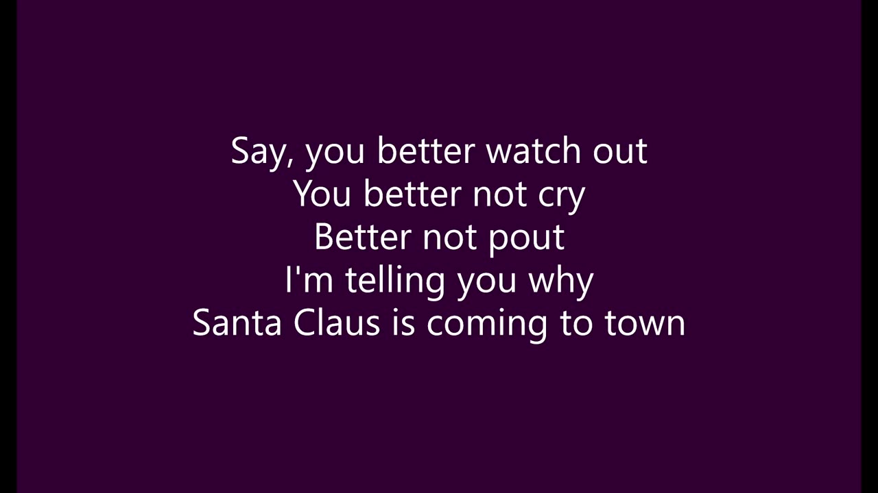 Santa Claus Is Coming To Town (lyrics)