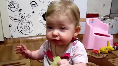 Funny cute baby reactions