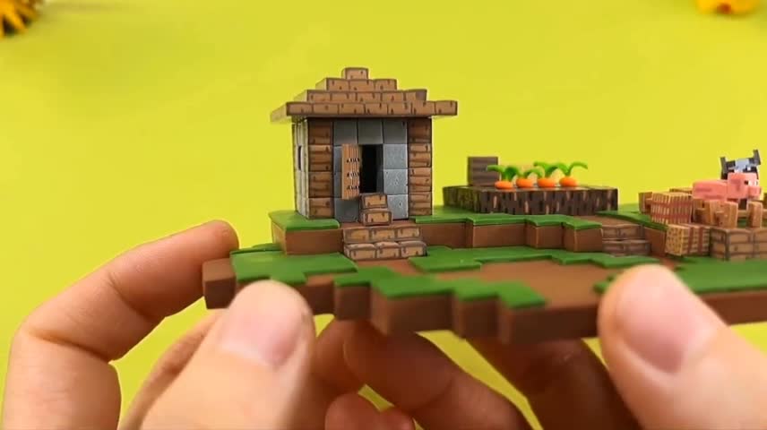 Make a mini-world miniature farm out of ordinary clay (medium)