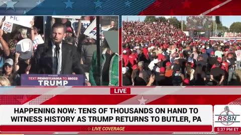 AMAZING! Eric Trump Pumps His First "Fight, Fight, Fight!" - at Butler, PA Rally