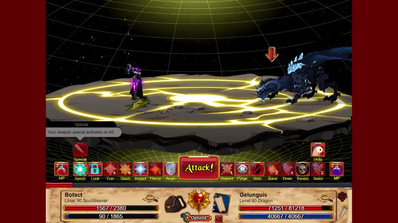 DragonFable Soulweaver Synchronization (higher damage)