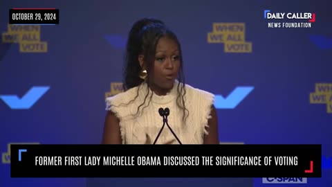 Former First Lady Michelle Obama Discussed The Significance Of Voting