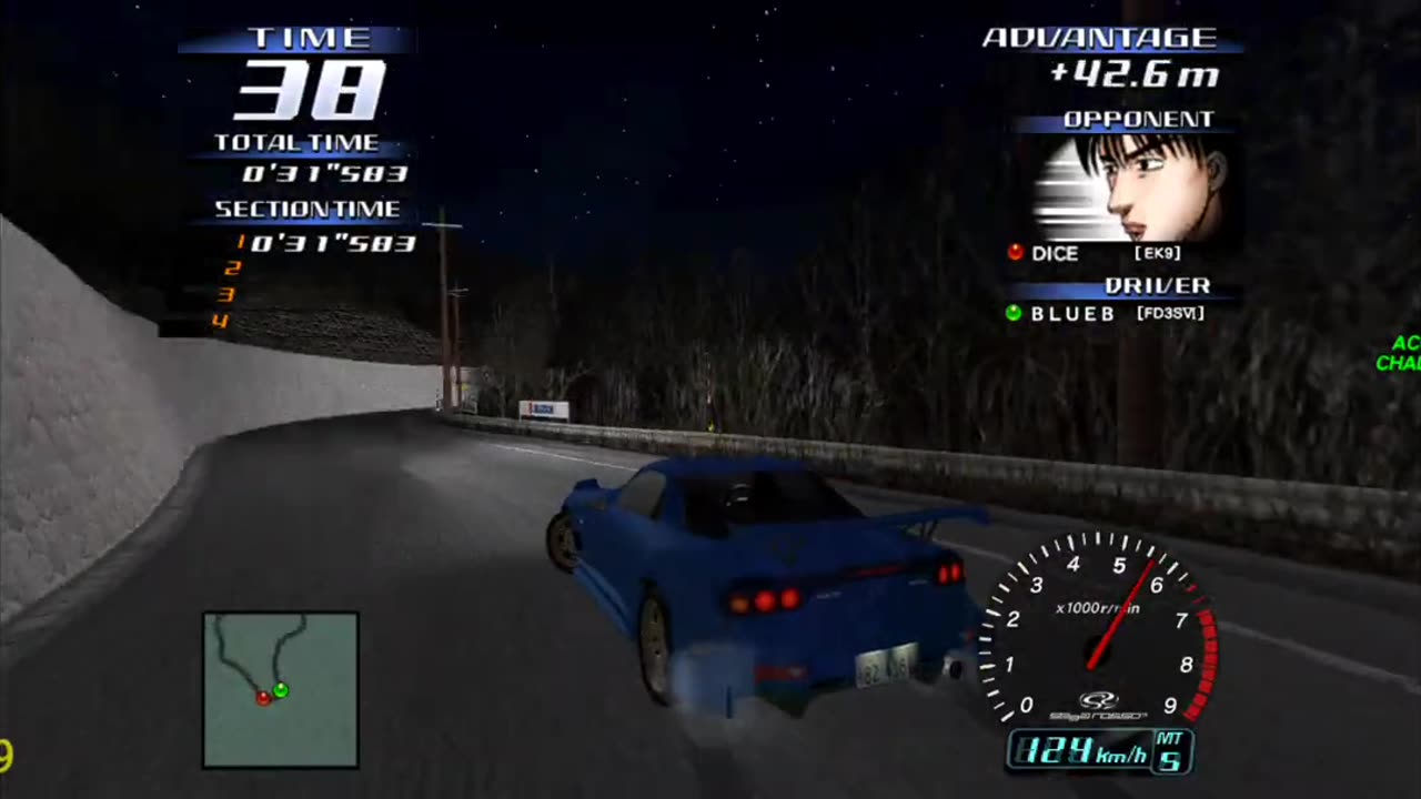 Initial D Arcade Stage 3 - Mazda RX7 Spirit R Legend Of The Street Walkthrough Pt 21(Flycast HD)