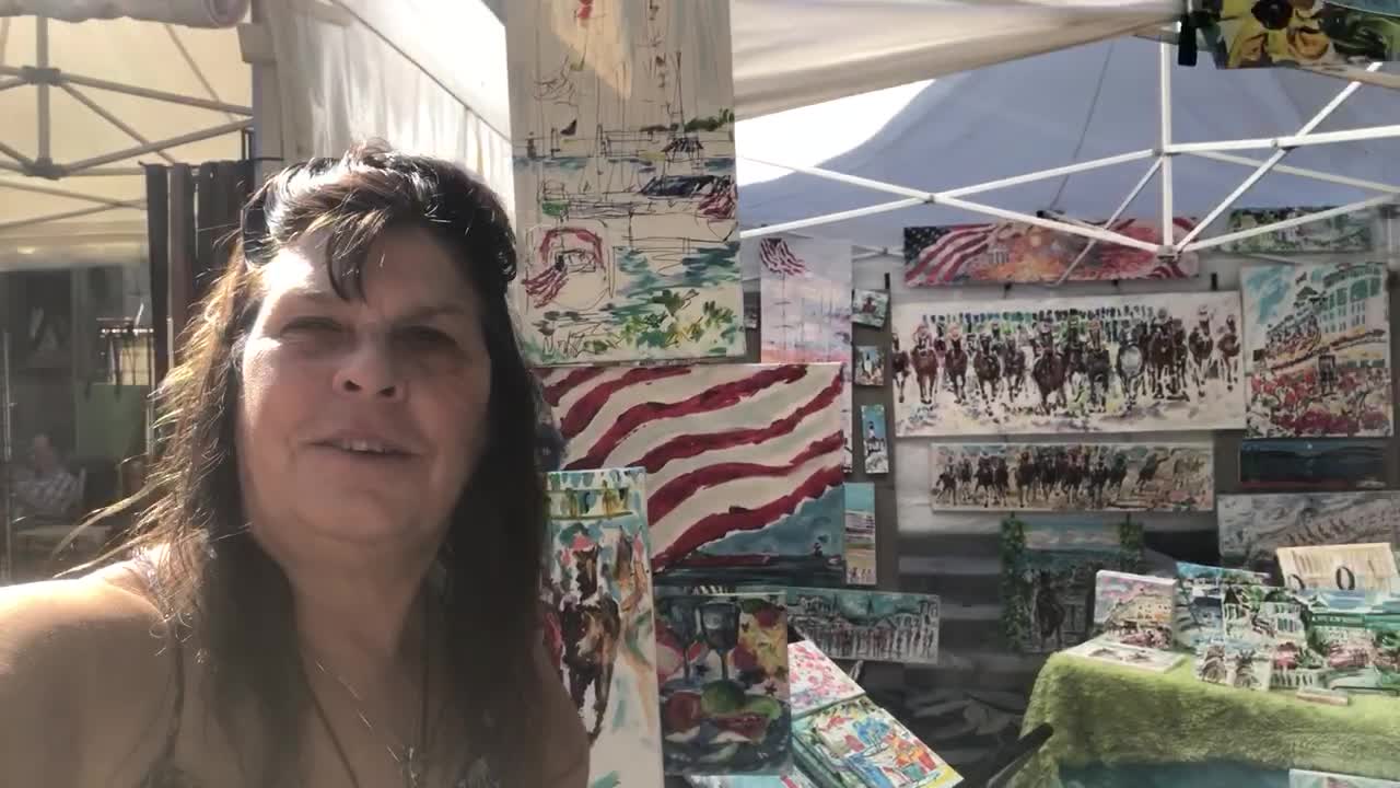 Noel Skiba Paints Derby St James Court Show Louisville Kentucky