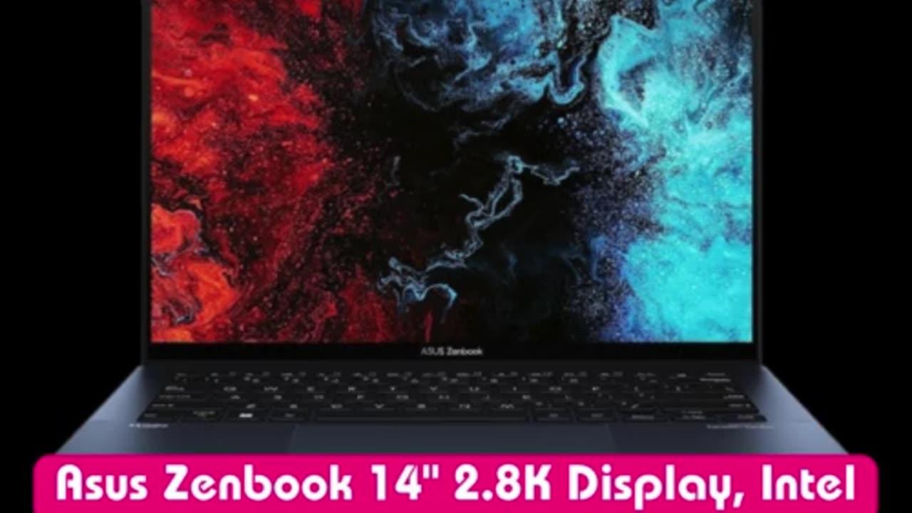 Asus Zenbook 14" 2.8K Display, Intel i5-1240P 12-Core Processor, 8GB RAM, 512GB PCIe SSD, Windows 11