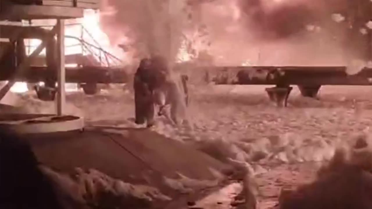 explosion at oil depot in Russia