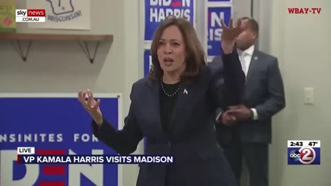 Kamala Harris Campaigning in Wisconsin Today - Is She DRUNK?