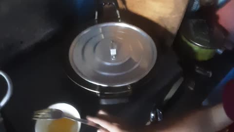 The baby makes delicious fried eggs