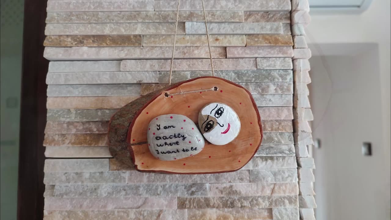 Tree face and ship, stone and wood home decors