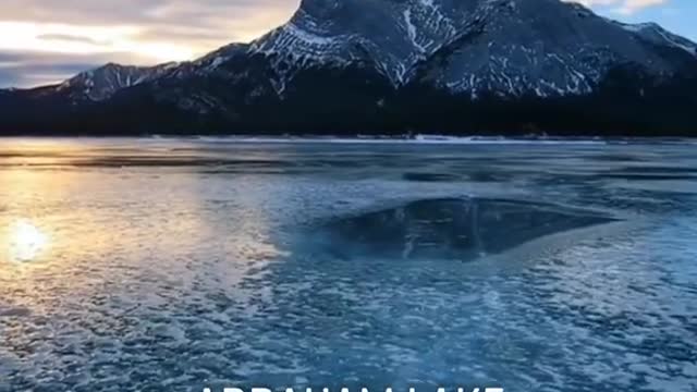 Abraham Lake is well known for the dizzying amount of methane