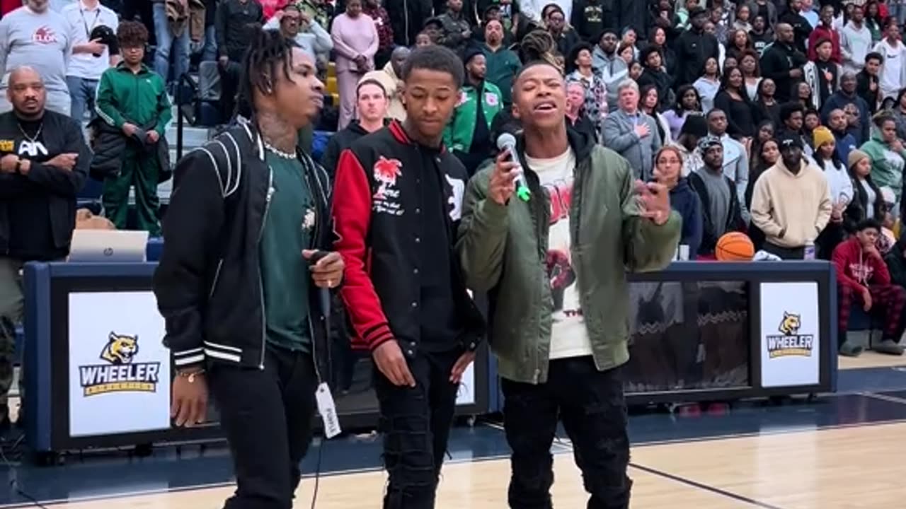 beautiful natl anthem basketball game rendition